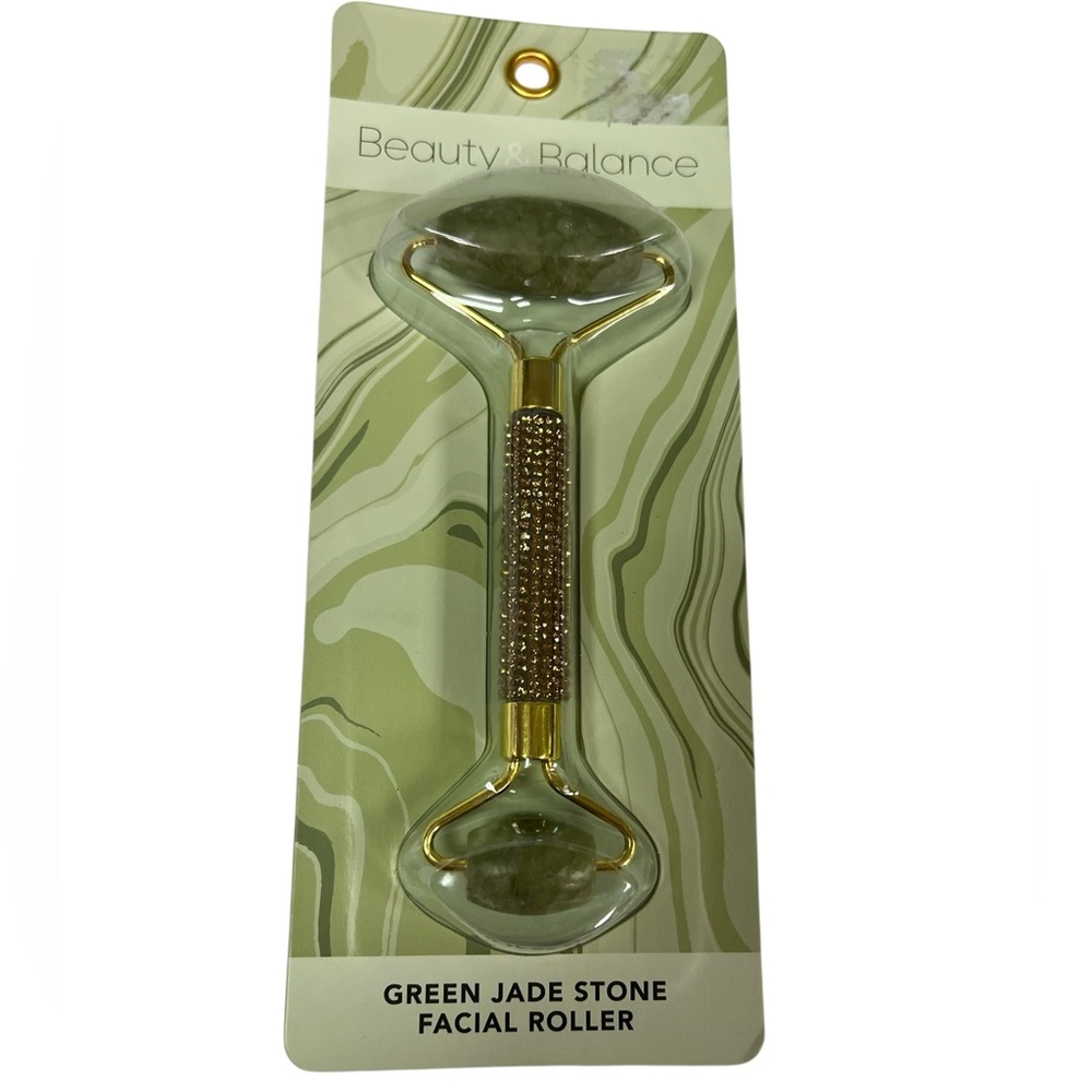 Beauty & Balance Green Jade Stone Facial Roller